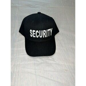 Baseball Cap Security Embroidered Law Enforcement Adjustable Hat Black Solid Men
